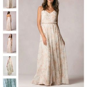 Jenny Yoo Inesse Blush Floral Dress